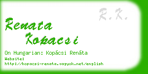 renata kopacsi business card